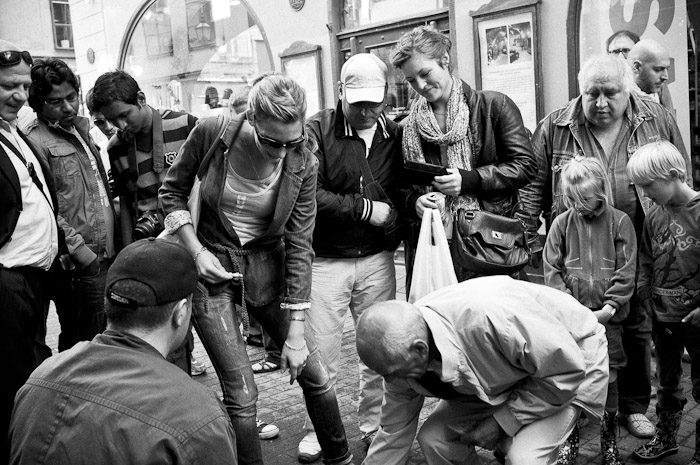 Street gamblers in Stockholm